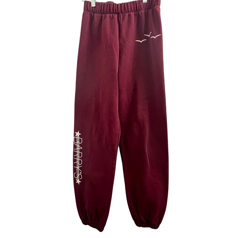 Lazypants x Barrys Bootcamp Burgundy Jogger Sweatpants XS Maroon L4 916LZF‎